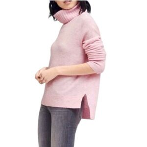 Banana Republic- Aire Merino Wool Alpaca Blend Turtleneck Bubblegum Pink- Size M